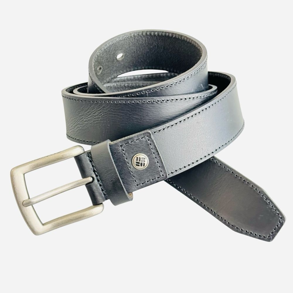 Columbia Men's Genuine Leather Black Dress Belt Size L 38-40